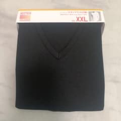 UNIQLO ヒートテック VネックT 九分袖 XXL ブラック