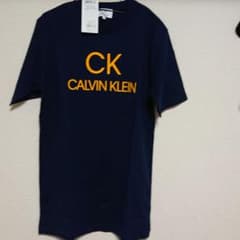 CK Tシャツ 紺色 黄色ロゴ 新品 タグ有のサムネイル