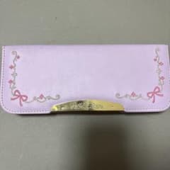 ペンケース 筆箱 ライトパープル 刺繍入りのサムネイル