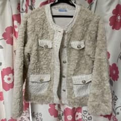 titty&Co. ファージャケットアイボリー ボア もこもこ フレンチガーリーのサムネイル