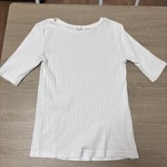 CINEMA CLUB 半袖 リブTシャツ ホワイト Mサイズのサムネイル