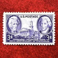 外国切手 ヴィンテージ 米国 テネシー州150年 未使用 1946年 ヒンジ