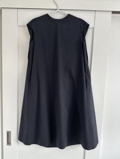 ADORE クールコットンストレッチバックボタンワンピース ブラック 38 ADORE クールコットンストレッチバックボタンワンピース