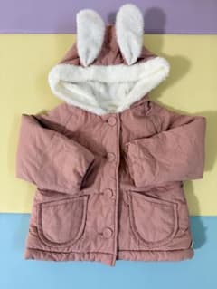 tete a tete 中綿コート 90cm ピンク うさ耳のサムネイル