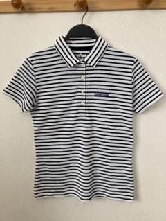 BELVET ボーダー ポロシャツ RAGEBLUE（レイジブルー） ポロシャツ Lowgage Border Pattern Knit