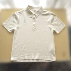 ユニクロ　ポロセーター/ウォッシャブル　01 OFF WHITE レディース　Lのサムネイル