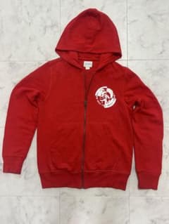 【DIESEL】ジップアップ パーカー レッド 150cm キッズ 秋冬 長袖のサムネイル