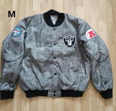 NFL ラスベガス レイダース チャンピオン 刺繍 スタジャン ジャケット XL スターター NFL ラスベガス レイダース スタジャン ジャケット 中綿