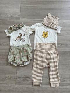 〈値下〉H&M ディズニー ベビー　バンビ (サイズ60)プーさん(サイズ70)のサムネイル