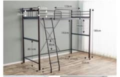 2/10火〜2/15日にお届けできます）黒宮付きロフトベッド - メルカリ