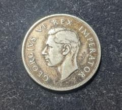 1940年 南アフリカ 2.5シリング sv 0.800銀貨 - メルカリ