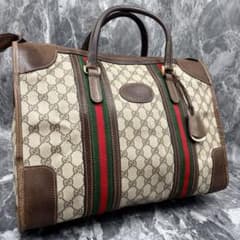 ✨美品✨GUCCI シェリーライン GG レザー ボストンバッグ ブラウン 