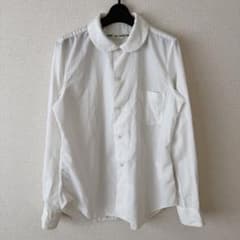 COMME des GARCONS エステル縮絨 丸襟ブラウス ホワイト M COMME des GARCONS エステル縮絨 丸襟ブラウス ホワイト M - メルカリ