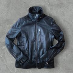 美品 junhashimoto ジュンハシモト ラムレザー ライダースジャケット