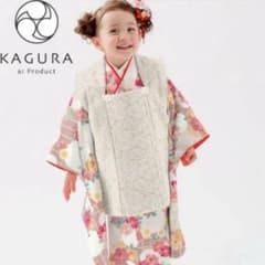 KAGURA 式部浪漫✳︎子供用着物 花柄 ピンク系　3歳 被布 KAGURA 式部浪漫 七五三 花柄 3歳 着物 ピンク - メルカリ