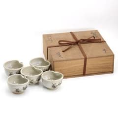 北大路魯山人作 蟹絵 刷毛目 向付 五客 懐石料理 共箱　M586　YS 北大路魯山人作 蟹絵 刷毛目 向付 五客 懐石料理 共箱 M586 YS - メルカリ