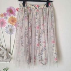 花柄チュールスカートのサムネイル