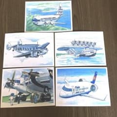 下田信夫　ポストカード　飛行機　航空機　45枚セット　＋2枚 下田信夫 ヒコーキイラスト Nobさん 関空オリジナルポストカード