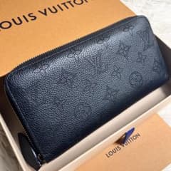 IC内蔵・超極美品✨ルイヴィトン モノグラムマヒナジッピーウォレットノワール 極美品】 現行 ルイヴィトン マヒナジッピーウォレット ノワール IC