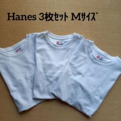 Hanes 白 Tシャツ 3枚セット Mサイズ ホワイトのサムネイル