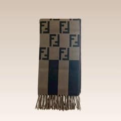 FENDI フェンディ ズッカ柄 マフラー ストール ブラウン FFロゴ - メルカリ