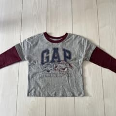 GAP 長袖Tシャツ グレー/バーガンディ　95㎝のサムネイル