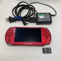 ※難あり要説明※ PSP-3000 ラディアントレッド メモリースティック4GBのサムネイル