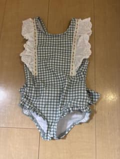 ベビー　グリーンフリル　水着 90cmのサムネイル