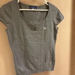 BURBERRY BLUE LABEL 半袖ニット 38 グレーのサムネイル
