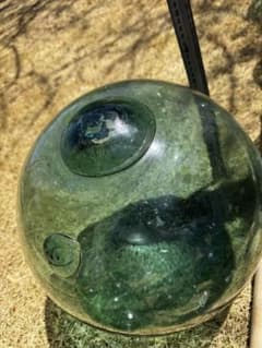 浮き玉ガラス　約35cm 大玉　漁業用フロート アンティーク　インテリア 浮き玉ガラス 約35cm 大玉 漁業用フロート アンティーク インテリア