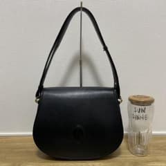 極美品》Cartier（カルティエ）レザー セミショルダーバッグ ブラック 