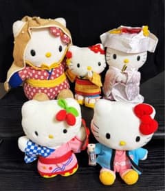 ご当地 ハローキティ ぬいぐるみ 伊豆 揖保乃糸 雪ん子 山形花笠 花嫁 5点 ご当地 ハローキティ ぬいぐるみ 伊豆 揖保乃糸 雪ん子 山形花笠