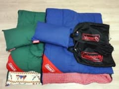 数回使用】Coleman 連結 寝袋 枕付き 2個セット シュラフ 緑 青 - メルカリ