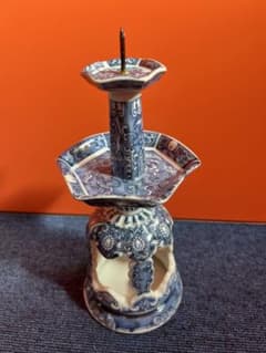 811 中国　大明萬暦年製　瑞雲翔鶴図 燭台 蝋燭台 舞鶴花文燭台 m14795277320_1.jpg?1689520505