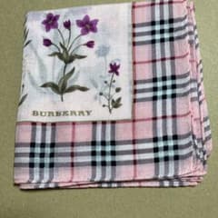 BURBERRY 花柄 チェック ハンカチのサムネイル