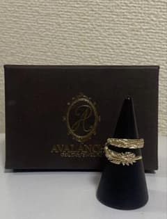 美品 10K AVALANCHE アヴァランチ フェザー リング ダイヤ 羽のサムネイル