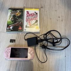 핑크 PSP 본체 게임 소프트웨어 2 개 충전기 포함