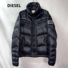 美品❗️DIESEL　ダウンジャケット　Y2K 2way フード収納　ブラック S 人気】DIESEL ディーゼル ダウンジャケット 黒 ロゴ フード Y2K - メルカリ