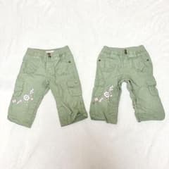 双子 babyGap カーゴパンツ 80cm 2枚セット ベビー服のサムネイル