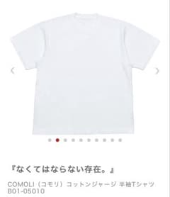 25ss COMOLI（コモリ）コットンジャージ 半袖Tシャツ 白 - メルカリ