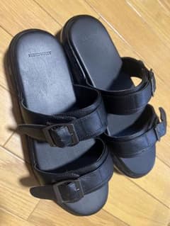 厚底ダブルストラップサンダル ブラックのサムネイル