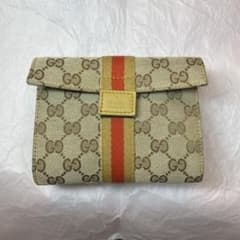 グッチ 化粧ポーチ キャンバス シェリーライン GG - メルカリ