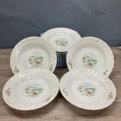 D-5 TONO CHINA プレート 5枚セット クマ レトロ 食器ビンテージ D-5 TONO CHINA プレート 5枚セット クマ レトロ 食器ビンテージ