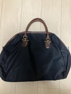 バレンシアガ ヴィンテージ BBロゴ ボストンバッグ 型押しハンドル