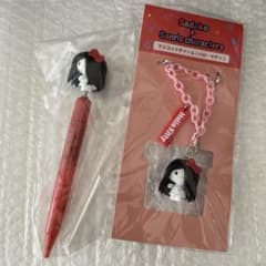 キティ 貞子マスコットチャーム ボールペン ストラップ キーホルダー