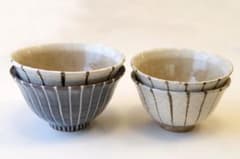 SAKUZAN　お茶碗 かいらぎ サビ十草　大小全4点セットのサムネイル