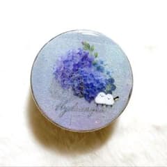 シマエナガ❁⃘*.゜レジンクリームケース 紫陽花 - メルカリ