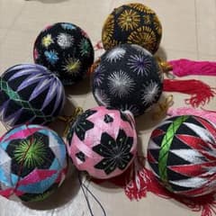 手毬 ハンドメイド 手まり 7個セット 伝統工芸品 刺繍 インテリア 飾り