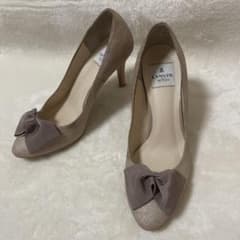 LANVIN en Bleu パンプス リボン ベージュ 24.5のサムネイル
