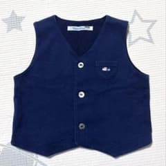 familiar ベビーベスト 90 列車刺繍　発表会　セレモニー　男の子のサムネイル